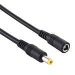 Strømstik 5.5x2.5mm (hun) til 5.5x2.5mm (han) adapter kabel - 10m