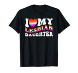 I Love My Lesbian Daughter Gay LGBT Lesbian Pride Month T-Shirt