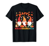 Halloween Thanksgiving Christmas Happy HallothanksMas Gnomes T-Shirt