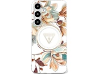 Guess Dėklas, Skirtas Samsung S25 Ultra Guhms25lhflpedh (Magnetic Iml Metal Glitter Flowers Triangle) Baltas