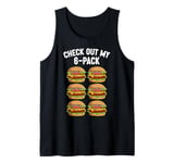 Funny Burger 6-Pack Abs Hamburger Cheeseburger Sandwich Tank Top