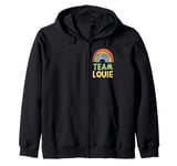 Happy Colorful Team Louie Rainbow Pride Green Yellow Zip Hoodie