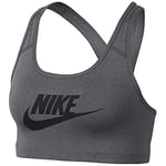 Nike Swoosh Futura Soutien-Gorge Sport Femme, Gris, FR : L (Taille Fabricant : L-80)