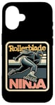 Coque pour iPhone 16 Rollerblade Ninja ||--