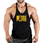 Vêtements De Musculation Pour Hommes,Pas De Douleur,Pas De Revenus Dans Les Vêtements De Fitness,Haut De Musculation,Maillot De Corps En Coton Stringer Singlet,Chemise D'entraînement