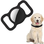 PKQTOP Pet Collar Holder for Airtag, Silicone Dog Collar Cover Compatible with Apple Airtag GPS Tracker, Waterproof Case for Cat Collar