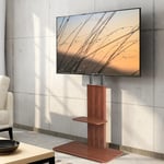 Stable Design Corner TV Floor Stand with Wooden Base for 32 37 43 55 60 Inch TVs