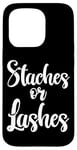 Coque pour iPhone 15 Pro Staches Or Lashes Fête du genre pour bébé