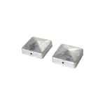 Sud Bois - Chapeau Poteau Carré Pyramide 7x7cm zingué à chaud - Lot de 2