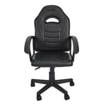 SCORP - Fauteuil de Bureau sur Roulettes Simili Cuir Noir