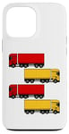 Coque pour iPhone 13 Pro Max Camion rouge camion jaune, chauffeur de camion drôle