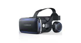 Casque vr lunettes vidéo 3d de réalité virtuelle vr shinecon g04e adaptées aux téléphones intelligents de 3,5 à 6,0 pouces avec hifi noir