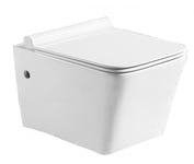 Wc-istuin Mexen Cube Rimless Duroplast Slim, jossa hitaasti laskettava kansi