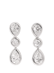 Pre-loved Tiffany & Co. Pear and Brilliant Cut Diamond Platinum Elsa Peretti Drop Earrings