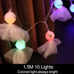 1,5 m 10 Led Halloween Kurpitsa Ghost Luurankot Bat Spider Led Light String Festival Kotibaari Juhlasisustus Halloween Ornamentti