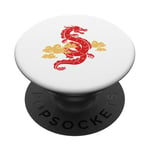 Dragon chinois Nouvel An Symbole Zodiaque Chinois Lunaire Nouvel An PopSockets PopGrip Adhésif