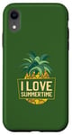 Coque pour iPhone XR J'aime l'été - Ananas graphique vacances d'été
