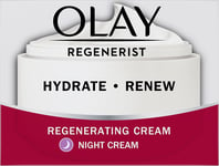Olay Regenerist Regenerating Night Cream, Smooths the Look of Wrinkles at Night,