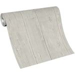 Papier peint original gris imitation bois Tapisserie trompe l'oeil effet bois Papier peint moderne uni gris pour couloir