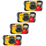 Kodak Fun Saver 35mm One-Time-Use Disposable Camera with Flash, 27 Exposures, 4-Pack