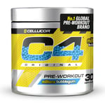 C4 Original Pre Workout Powder, Bubblegum, 30 portions | Boisson énergétique en poudre sans sucre avec 150mg de caféine, 1500mg de créatine monohydrate, 1600mg de bêta-alanine.