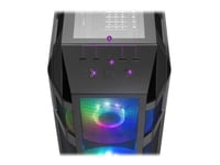 Cooler Master MasterCase H500M - Tour - ATX étendu - panneau latéral fenêtré (verre trempé) - pas d'alimentation (ATX / PS/2) - gris de fer - USB/Audio