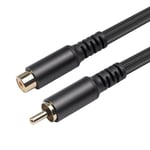 2X(RCA Extension Cable RCA Audio Video Cable RCA Male To Female Cord for Speaker