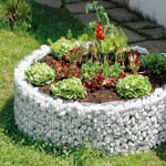 Bellissa 95565 Lit Surélevé Rond Ø 92/72cm H40 CM Pot Gabion Avec Film