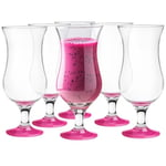 Glasmark Krosno Verres Cocktail Set De 6 Verres À Cocktail 420Ml Verre À Cocktail Gin Vin Eau Magenta