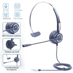 3.5mm Headset Wired Computer Business Office Headphone With Mic Noise Cancelling