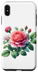 Coque pour iPhone XS Max Rose de jardin imprimé graphique fille