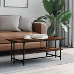 vidaXL Coffee Table Smoked Oak 100x50x40 cm Engineered Wood