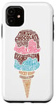 iPhone 11 Ice Cream Word Cloud Cone Chocolate Vanilla Strawberry Mint Case