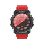 Montre intelligente FD68, TFT 1,3'', Bluetooth 4.2, podomètre, calories et distance parcourue, mode multisport, notifications : Appel, SMS, réseaux sociaux - Rouge - Neuf