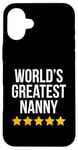 Coque pour iPhone 16 Plus World's Greatest Nanny Housekeeper Figurine de baby-sitter amusante