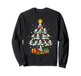 Funny MTB Mountain Bikers Ornament Christmas Lights Xmas PJS Sweatshirt