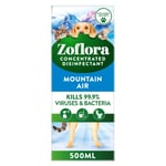 Zoflora Mountain Air Concentrated Multipurpose Disinfectant Liquid, Antibacterial & Multi-Surface, Pet Safe Disinfectant, Kills 99.9% Of Bacteria & Viruses, 1 X 500 ml