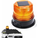 Linghhang - Voyant solaire/USB) 5V led aimant rotatif voyant d'avertissement voiture camion sans fil Super lumineux Flash lumière