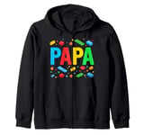 Papa Master Builder Building Bricks Blocks Family Matching Zip Hoodie