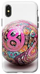 Coque pour iPhone X/XS Rose Paisley Retro Lucky Disco 8 Ball Accessoires de mode