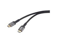 Speaka Professional Hdmi Tilslutningskabel Hdmi-A-Stik, Hdmi-A-Stik 0.50 M Grå (Metalkabinet) Sp-13125596 4K Uhd Hdmi-Kabel