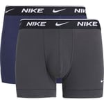 Nike Boxer 2-pakk - Sort/navy, størrelse Medium