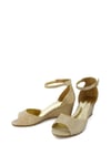 'Lottie' Peeptoe Mid Wedge Heel Sandals