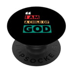 I Am A Child Of God John 1:12 Christian Religious Born Again PopSockets Adhesive PopGrip