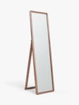 John Lewis Slim Solid Oak Wood Full-Length Cheval Mirror, 160 x 42cm