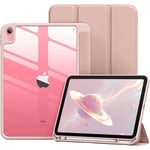 Fodral för iPad 10:e generationen, 2022 iPad 10,9-tums modell, mjukt TPU-fodral för iPad 10, fodral med Apple Pencil-hållare, transparent baksida, automatisk väckning/sömn