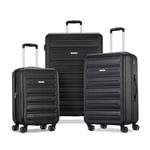 American Tourister Westridge Hardside Luggage with Spinner Wheels, Black, 3PC Set (CO/M/L), Westridge Hardside Luggage with Spinner Wheels