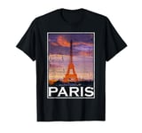 Paris Eiffel Tower City of Love France French Distressed T-Shirt