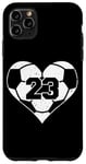 iPhone 11 Pro Max Soccer Number 23 Jersey Funny Soccer Heart Game Day Case