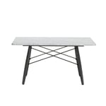 Vitra - Eames Coffee Table - Kvadratiskt, White Marble - Sofabord - Charles & Ray Eames - Hvit - MDF/Metall/Tre/Stein